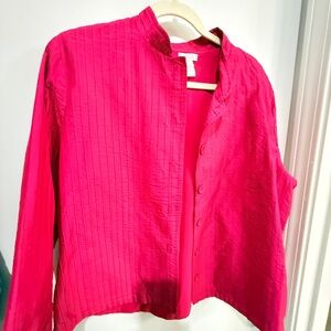 Chico's Hot Pink Button-Up Jacket/blazer style